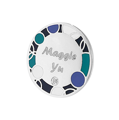 客製高爾夫球標-帽夾-果嶺球標-藍色泡泡設計款-Round-Blue-Design-Ball-Marker-FulgorJewel